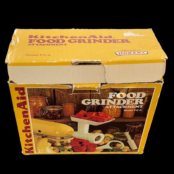 KitchenAid Food Grinder Attachment Model FG-A Vintage w Box READ DESCRIPTION - Picture 1 of 11
